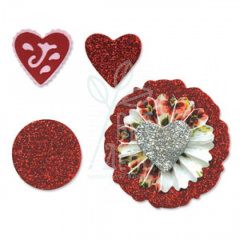 Набір ножів для скрапбукінгу Die Set 3PK-Accordion Fold Flowers Set #2, Sizzix