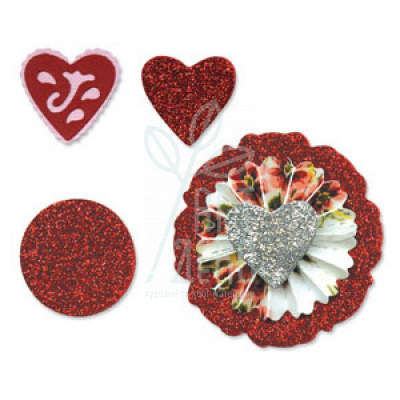 Набір ножів для скрапбукінгу Die Set 3PK-Accordion Fold Flowers Set #2, Sizzix