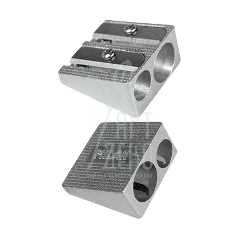 Точилка металева, подвійна, клиноподібна, Milan