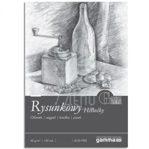 Склейка для малювання Gamma Rysunkowy HiBulky, кремовий, 60 г/м2, 100 л., Польща