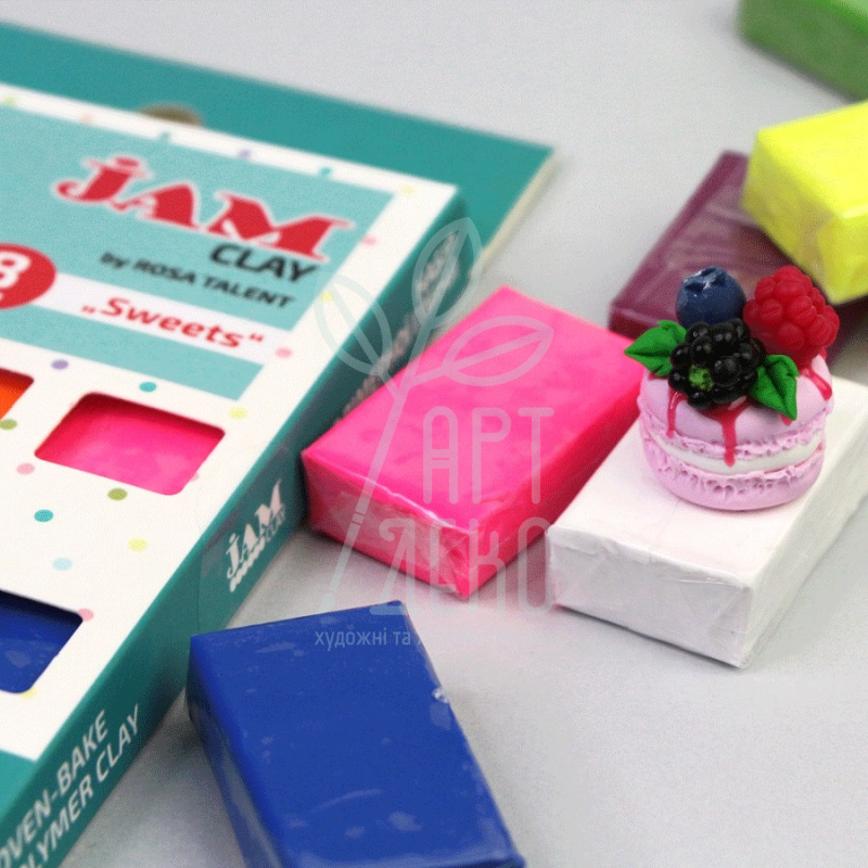 Набір полімерної глини Jam Clay "Sweets", 8х20 г, ROSA
