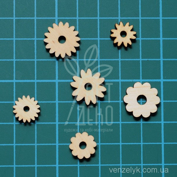 Набір фігурок дерев'яних "Набір квіточок", Вензелик