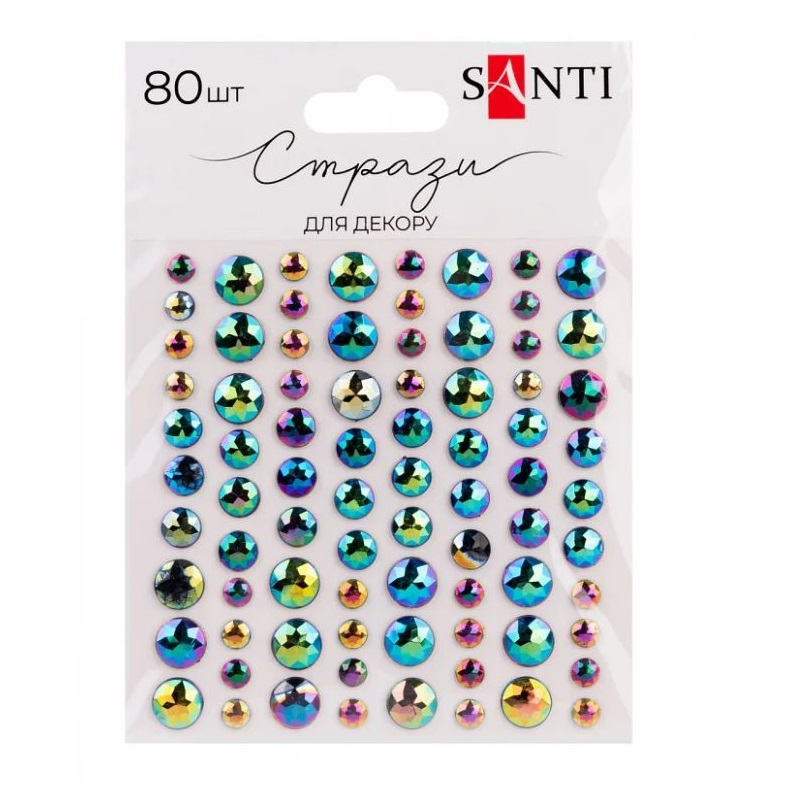 Набір страз самоклеючих "Chameleon", 80 шт, Santi