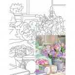 Полотно на картоні з контуром Натюрморт №25, 30х40 см, бавовна, акрил, ROSA Start