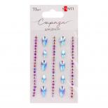 Набір страз самоклеючих "Краплі", лілові, 73 шт, Santi