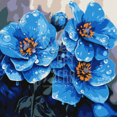 Набір для розпису за номерами "Фіалки щоранку", 30х30 см, Ідейка