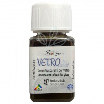 Лак вітражний Vetro color №487. Сатиновий, 50 мл, Ferrario