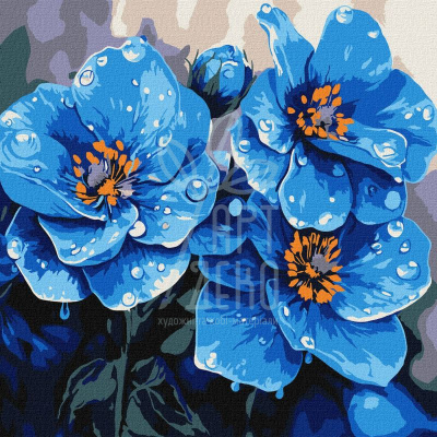 Набір для розпису за номерами "Фіалки щоранку", 30х30 см, Ідейка