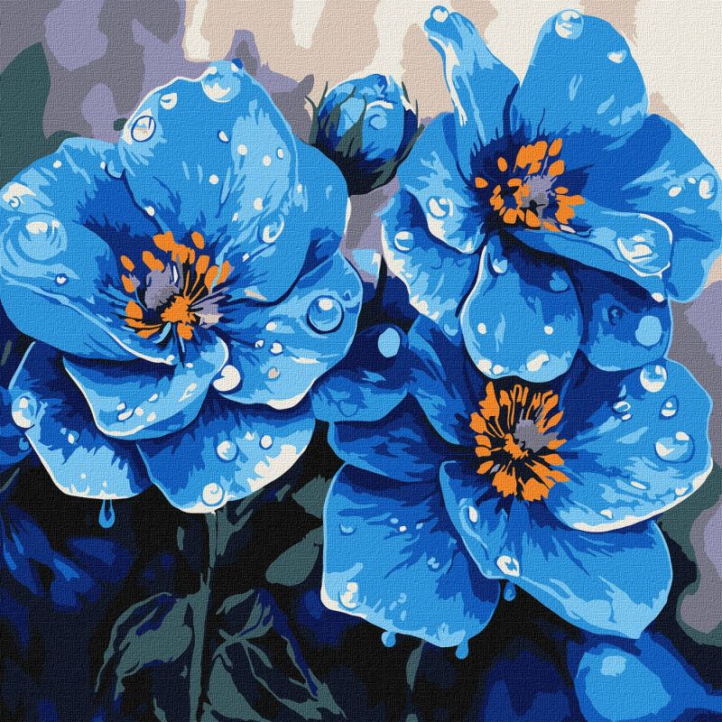 Набір для розпису за номерами "Фіалки щоранку", 30х30 см, Ідейка