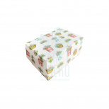 Коробка подарункова "Акварельний принт", 18х12х8 см, Україна