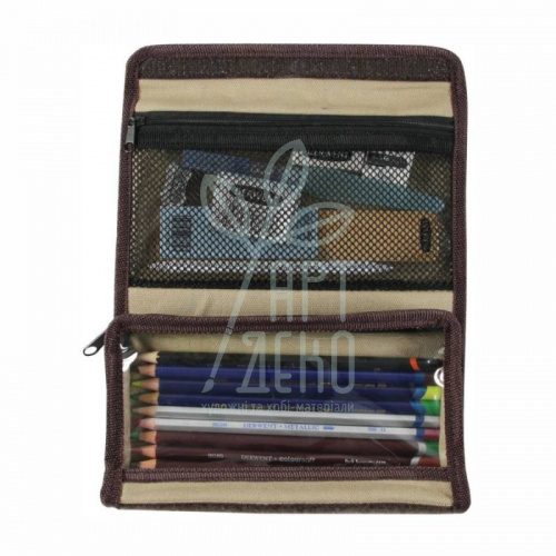 Пенал для олівців та графічних матеріалів тканинний Artpack, бежевий, DERWENT
