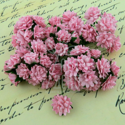 Квіти паперові Ромашка айстрова, ніжно-рожева, 1,5 см, 10 шт., Тайланд