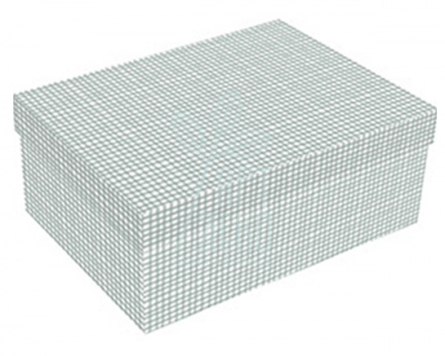 Коробка подарункова "Клітинка", зелена, Україна