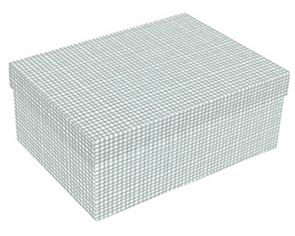 Коробка подарункова "Клітинка", зелена, Україна