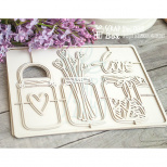 Набір чипбордів 3D "Баночки з любов'ю", Скрапбокс