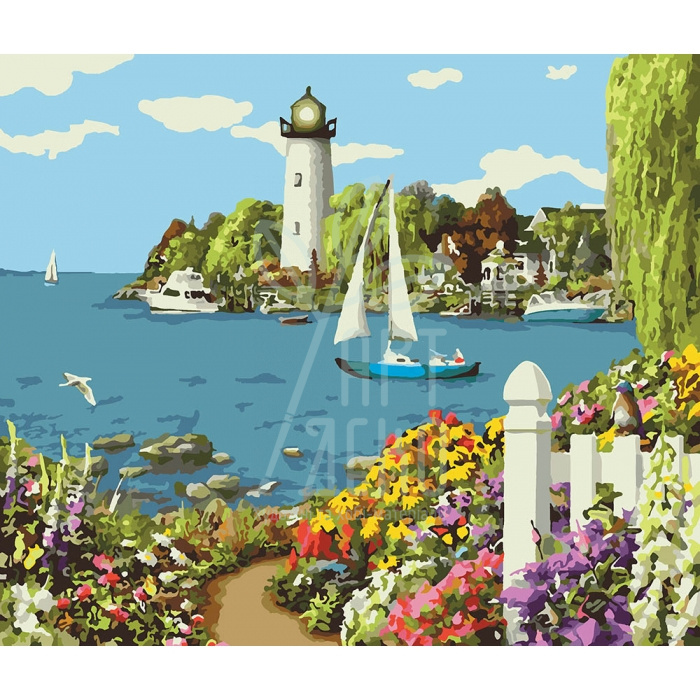 Набір для розпису за номерами "Райський куточок", 40х50 см, Ідейка