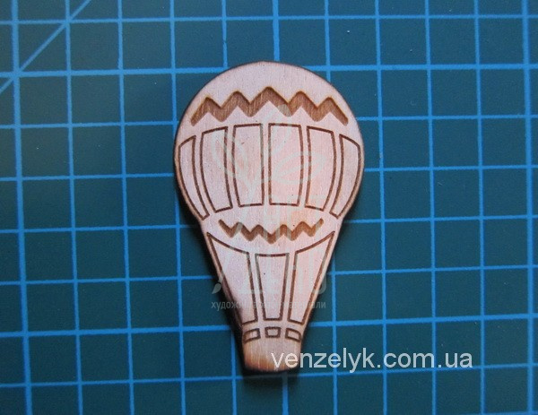 Фігурка дерев'яна "Повітряна куля 03", Вензелик