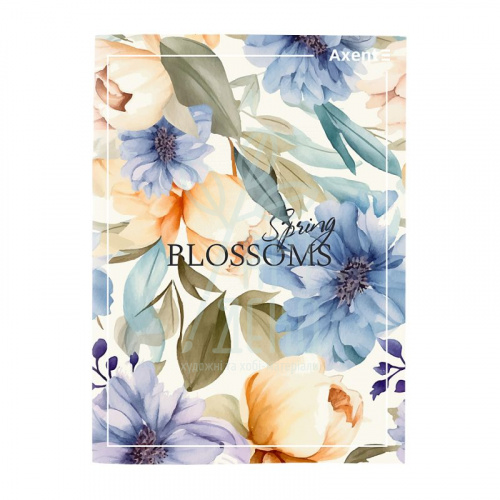 Зошит для записів Spring Blossoms, А4 (21х29,7 см), клітинка, 96 л., Axent
