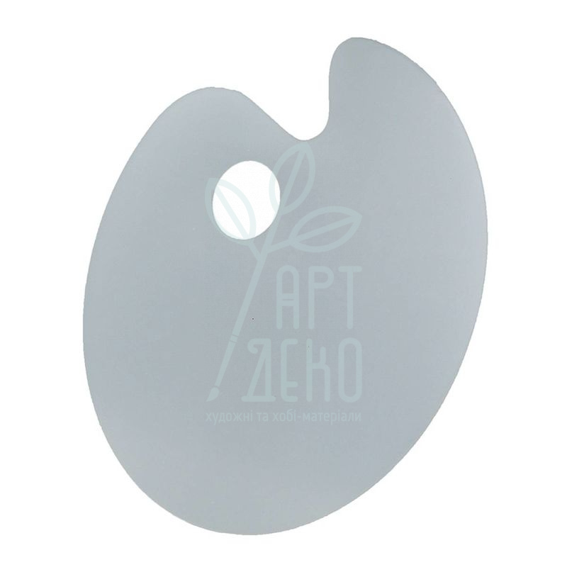 Палітра акрилова, овальна, прозора, 25х15 см, Art Nation