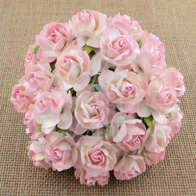 Квіти паперові Троянда Wild Rose, насичена рожево-бежева, 3 см, 5 шт., Тайланд