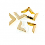 Кутик металевий декоративний, 16х16х22 мм, золото, Китай