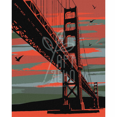 Набір для розпису за номерами "Містичний Сан-Франциско", 40x50 см, Ідейка
