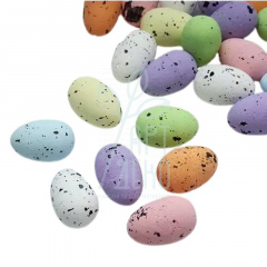 Яйце пінопластове, з чорними цятками, 4 см, кольори в асортименті