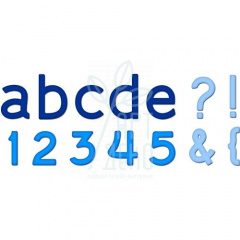 Набір ножів для скрапбукінгу Alphabet and Numbers Plain, Spellbinders Набір ножів для скрапбукінгу Alphabet and Numbers Plain, Spellbinders