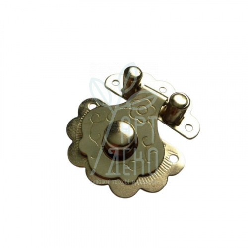 Замок для шкатулки, золото, 32х38 мм, Китай