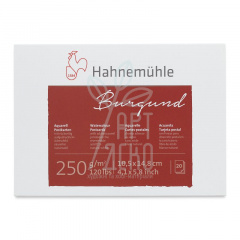 Склейка листівок для акварелі Burgund Rough, А6 (10,5х14,8 см), 250 г/м2, 20 л., Hahnemuhle