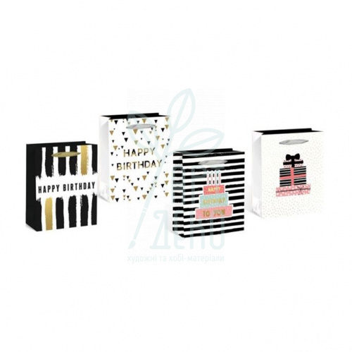 Пакет подарунковий, серія "Happy Birthday", 32х26х12,5 см, Україна