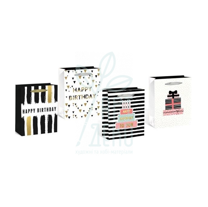 Пакет подарунковий, серія "Happy Birthday", 32х26х12,5 см, Україна