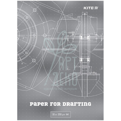Папка для креслення, А4 (21х29,7 см), 200 г/м2, 10 л., Kite