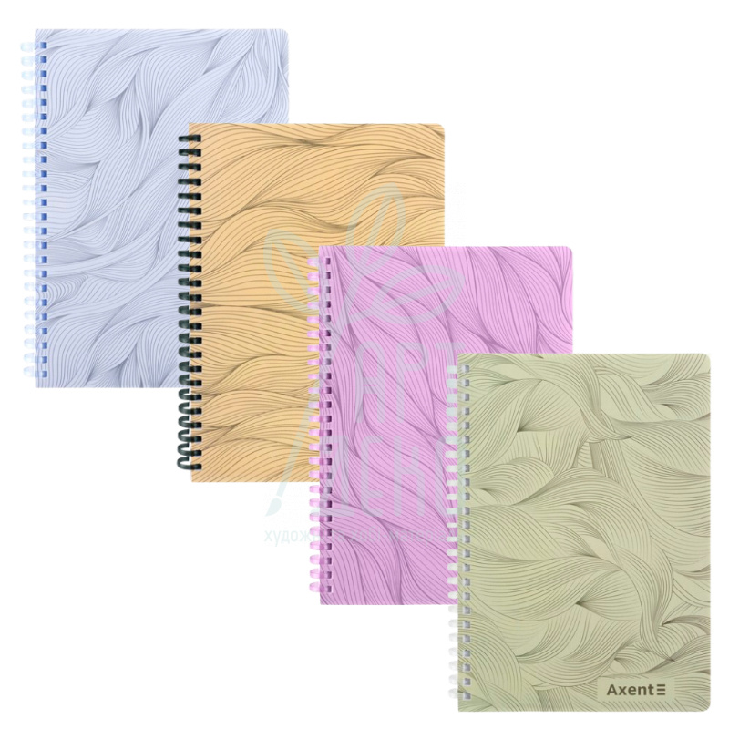 Блокнот, спіраль, пластикова обкладинка, А5 (14,8х21 см), клітинка, 80 л., Axent