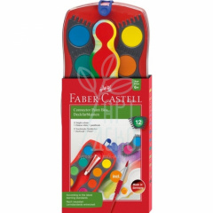 Набір акварельних фарб сухих Connector, 12 шт, Faber-Castell