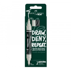 Набір маркерів акрилових двосторонніх Multimark Black/White, 2 шт, Faber-Castell