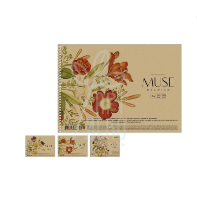 Альбом для малювання MUSE, спіраль, А4 (21х29,7 см), 150 г/м2, 30 л., Школярик