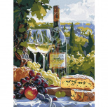 Набір для розпису за номерами "Смак шардоне", 30х40 см, Ідейка