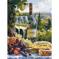 Набір для розпису за номерами "Смак шардоне", 30х40 см, Ідейка