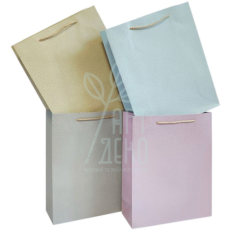 Пакет подарунковий "Однокольорове сяйво", 26х32х10 см, Україна