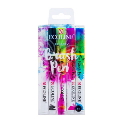 Набір пензлів-ручок Ecoline Brushpen PRIMARY, 5 кол, Royal Talens