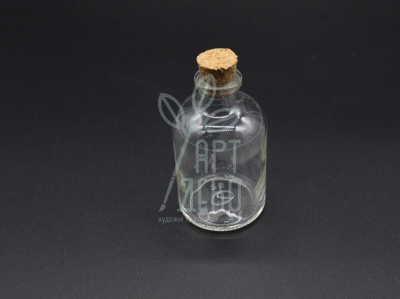 Пляшечка скляна, 42х73 мм, 60 мл, Китай