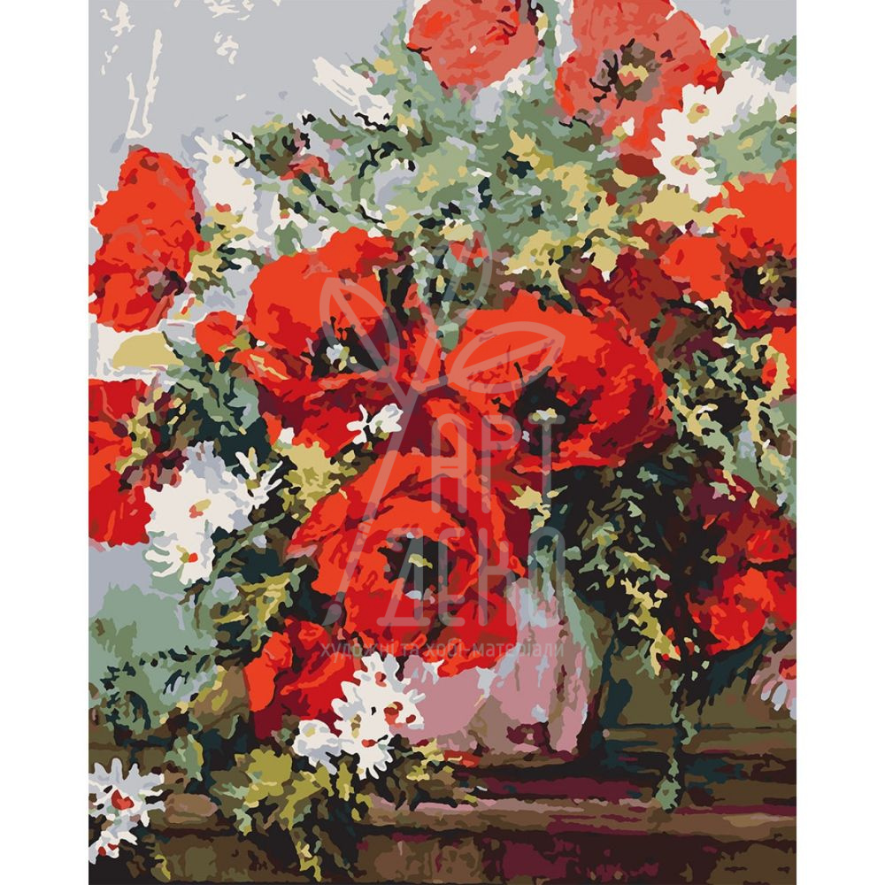 Набір для розпису за номерами "Літній букет", 40х50 см, Santi