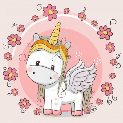 Набір для розпису за номерами "Єдиноріжка з крилами", 30х30 см, ArtCraft