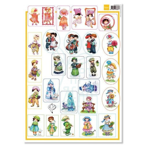 Декупажна карта Decoupage Mini Snoesjes №.4, Marianne Designs