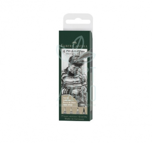 Набір пензлів-ручок PITT Artist Pen, (273) Warm Grey, 4 шт, Faber-Castell