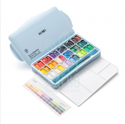 Набір гуашевих фарб Twin Cup, пластиковий пенал, блакитний, 36х12 м...