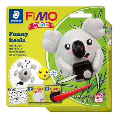 Набір полімерної глини Fimo kids "Коала", 2 колори х 42 г, Fimo