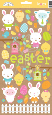Лист наклейок Easter parade icons sticker, Doodlebug