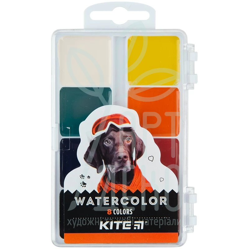 Набір акварельних фарб "Dogs", 8 кол, Kite 